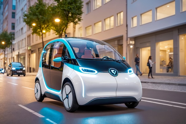 The Urban EV Revolution Mini Mobility Vehicle with Cutting Edge Eco Technology AI Generated