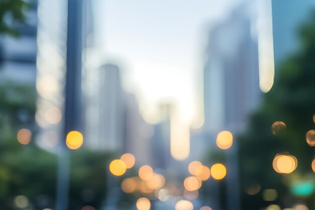 Photo urban landscape with blurred city background