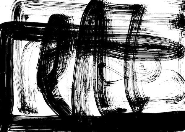 Urban linear grunge ink texture black and white on paper hand brush graphic vintage abstract print