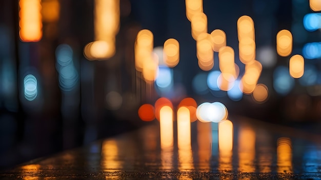 Photo urban nightlife vibes dynamic city lights and vibrant bokeh background