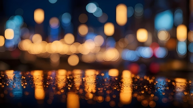 Photo urban nightlife vibes dynamic city lights and vibrant bokeh background