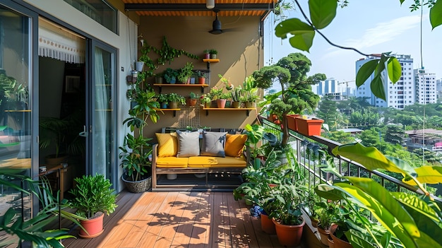 Urban Oasis A Balcony Transformed into a Thriving MiniForest