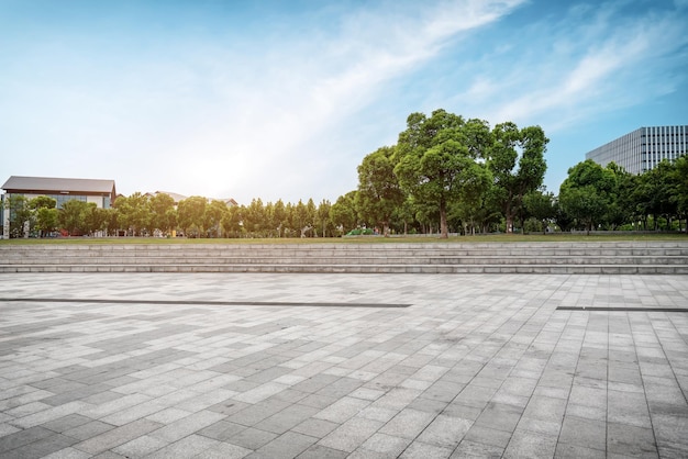 Urban parks squares and modern architectural landscapes