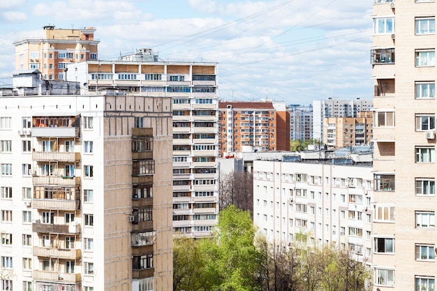 Urban residential district in sunny day