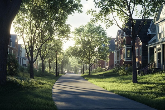 Urban running through a historic neighborhood