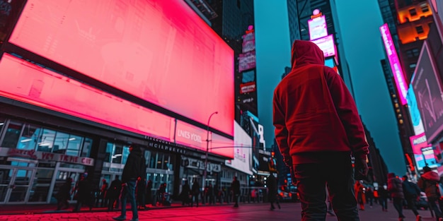 Photo urban silhouette in times square