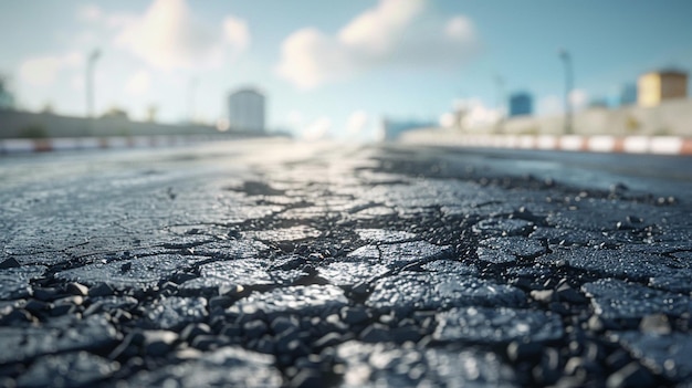 Urban Street Perspectives Asphalt Horizon View