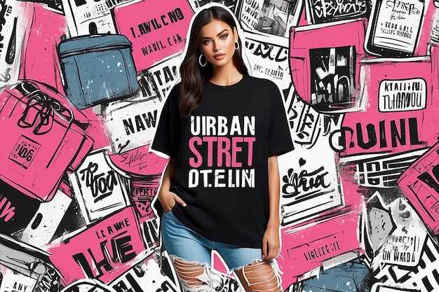 Photo urban street style drawing and slogan typography vector illustration design for fashion