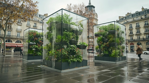 Urban Vertical Gardens in Public City Space Generative AI