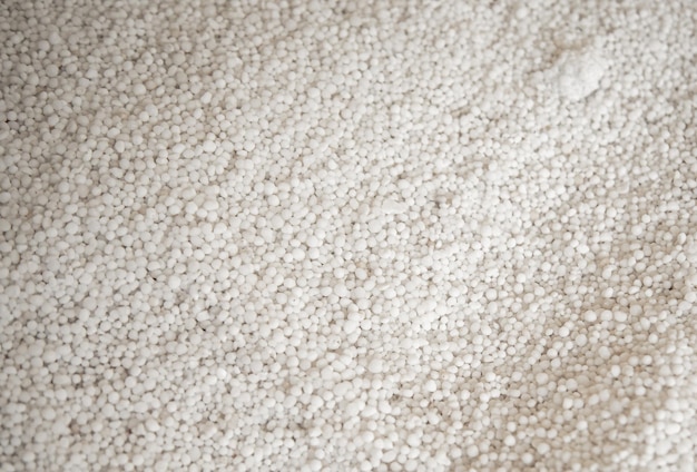 Urea nitrogen fertilizer grain detail with selective focus