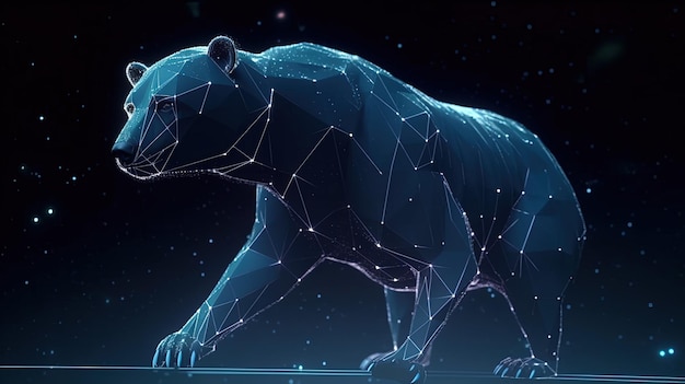 Ursa major constellation digital art illustration Generative AI