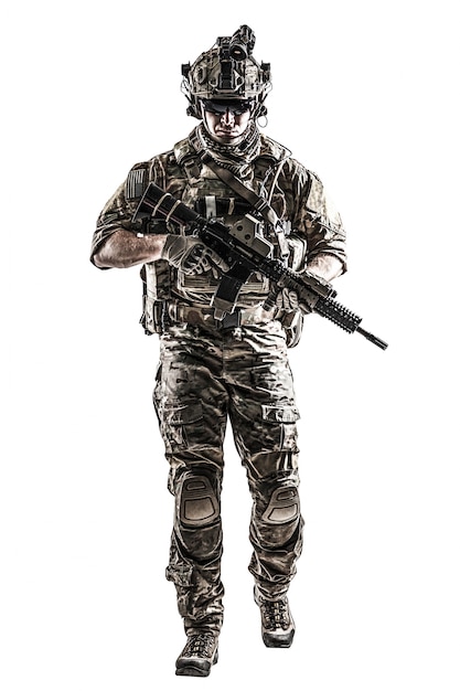 US Army Ranger with weapon