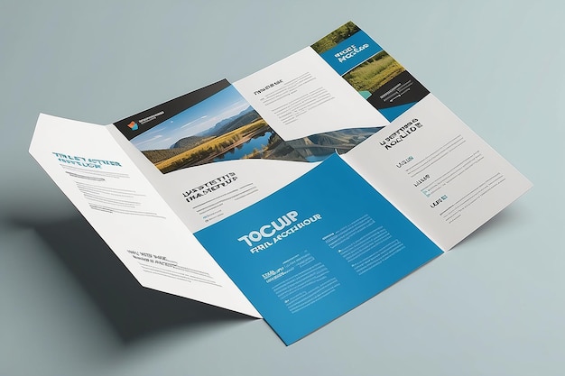 US letter Trifold brochure mockup