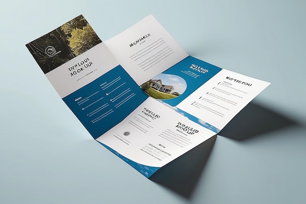 US letter Trifold brochure mockup