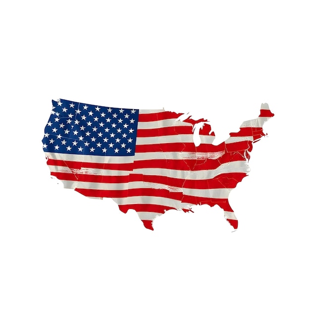 US Map Flag Concept Illustration Design