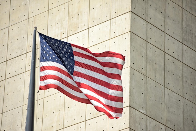 Usa American flag stars weaving in new york city