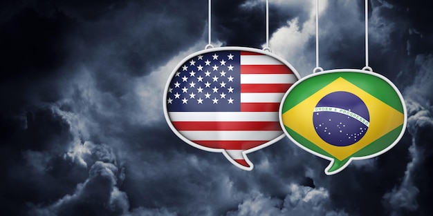 Usa and brazil communication trade negotiation talks d rednering