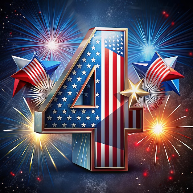 USA Design FOR 4thJuly Independence Day Design WITH OUT BACKGROUND4