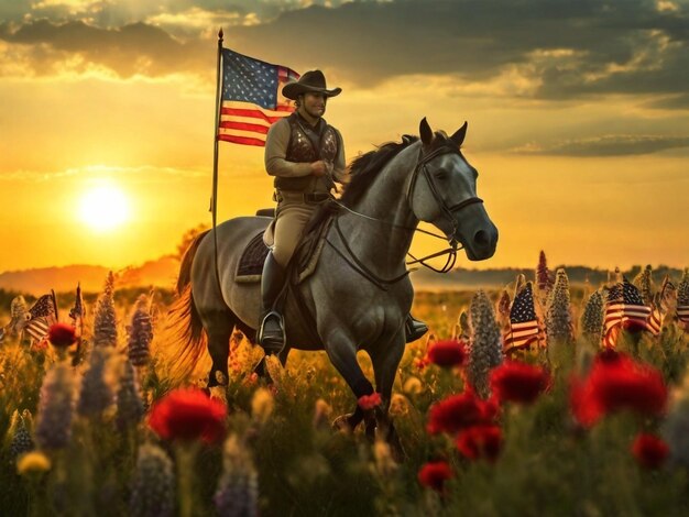 USA Independence Day 4th of July animals flowers sparkel fireworks american flag mood