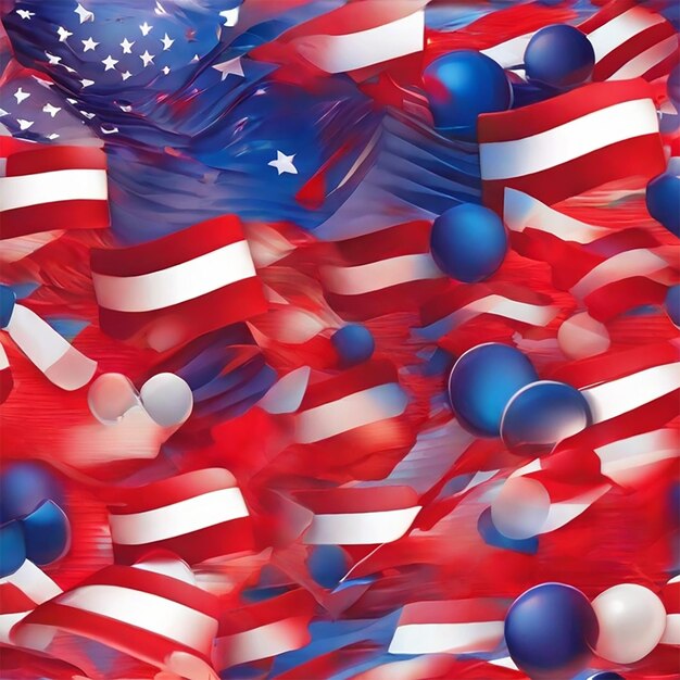 Usa independence day abstract background with elements of american flag in red colors