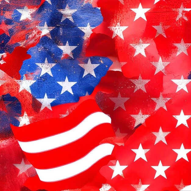 Usa independence day abstract background with elements of american flag in red colors