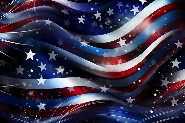 Usa independence day bright background