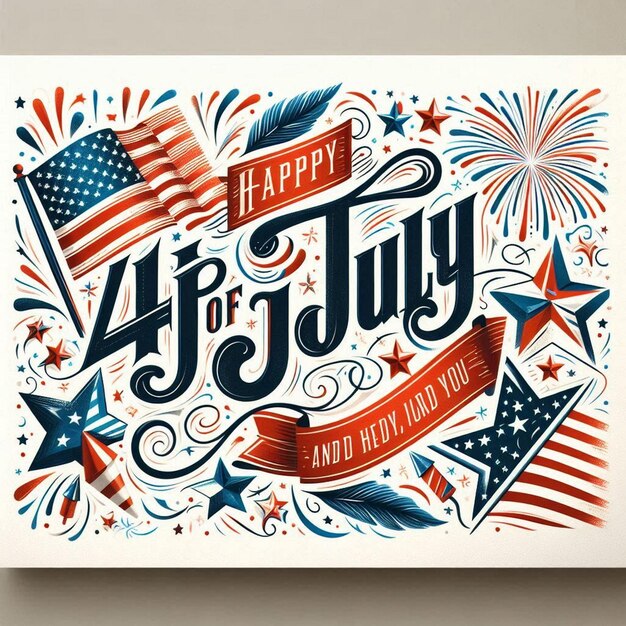 Photo usa independence day july fourth illustration