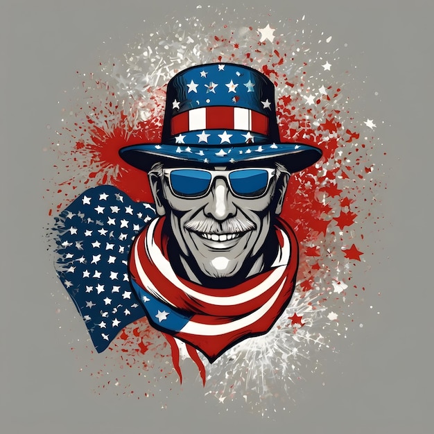 USA independence day tshirt design