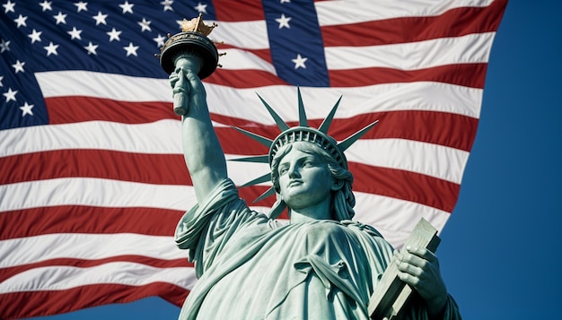 USA independence day with liberty Clipart