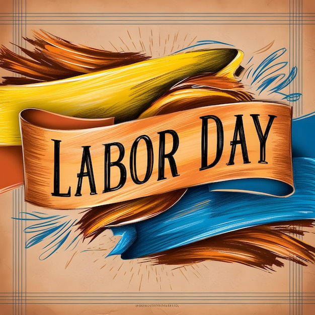 USA Labor Day banner uniqe design