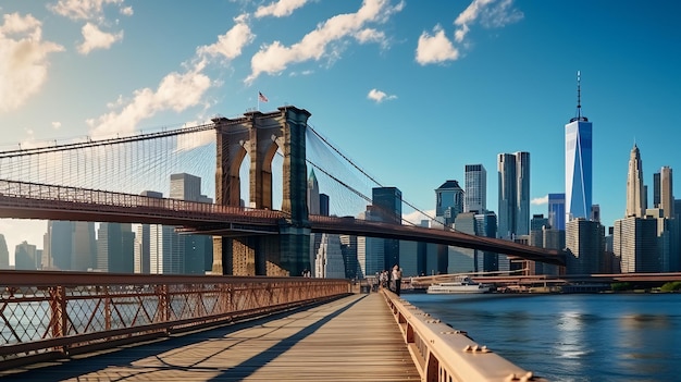 USA new york brooklyn bridge