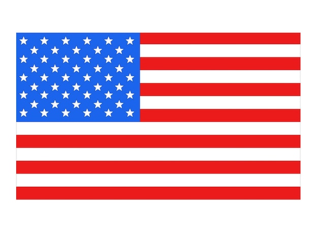 Usamericastates flat flag 4th july independence day in 3d