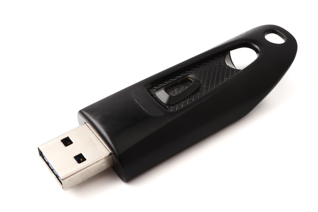 USB flash drive on a white background.