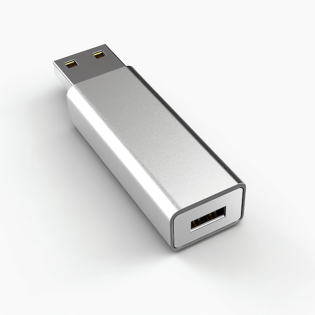 USB flash drive with a metallic casing