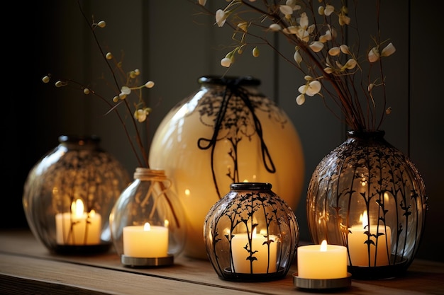 use candle for decorations in the dark room inspiration ideas