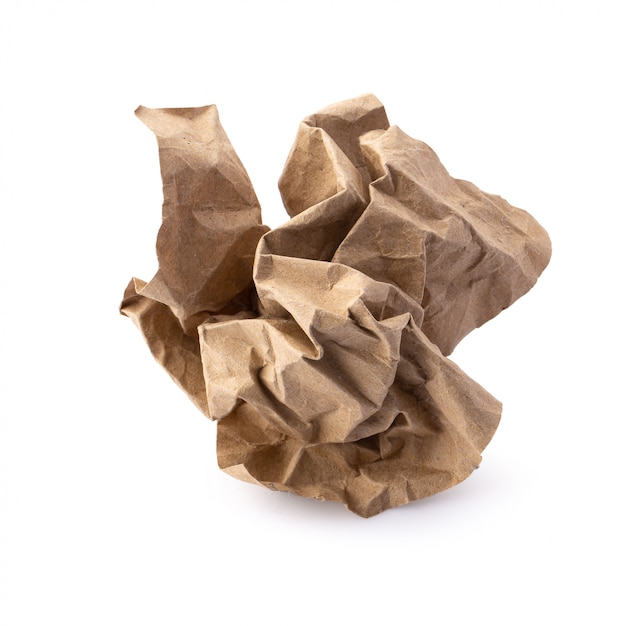 Used brown paper a isolated