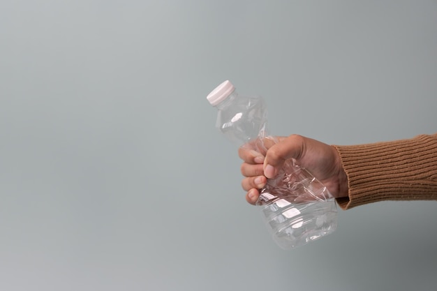 Used plastic bottle PET recycle concept pollution free