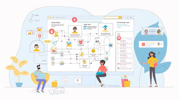 Photo user experience ux interface integrates customer journey mapping empathy map persona development