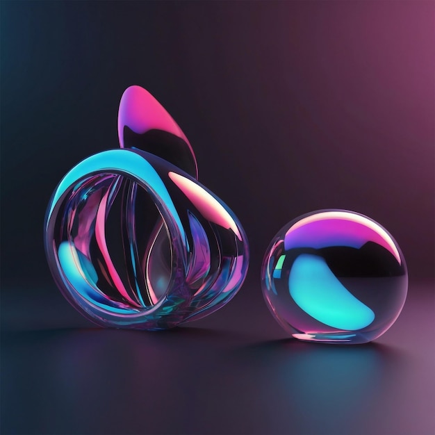 User Holo abstract 3D shapes