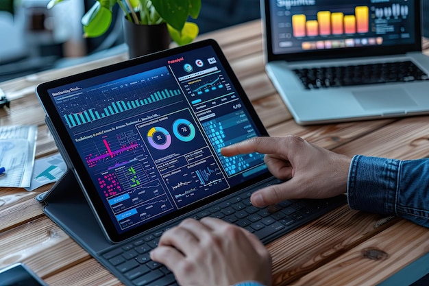 Using BI and BA with KPI dashboard for StartUp Programming Team Website designer using digital table