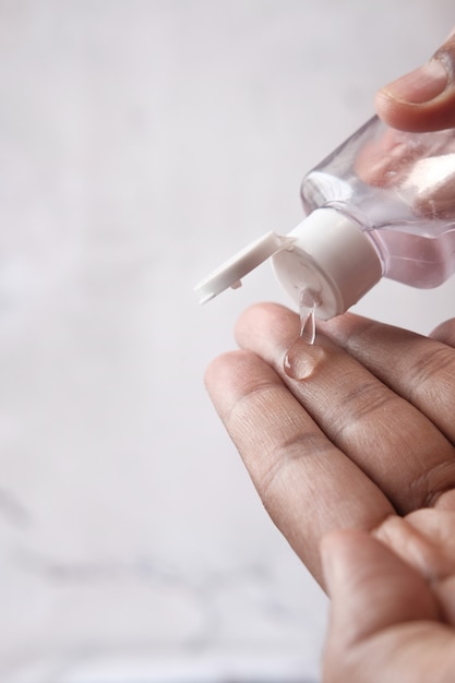 Using hand sanitizer for preventing virus