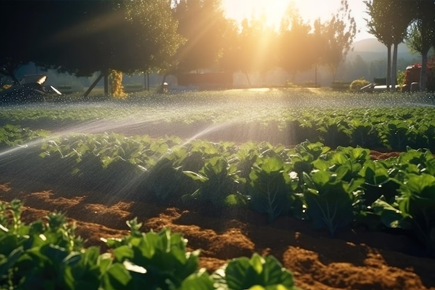 Using modern automated irrigation system in agriculture