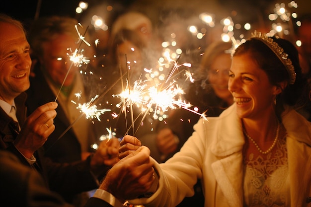 Using sparklers to mark special occasions ar generative ai