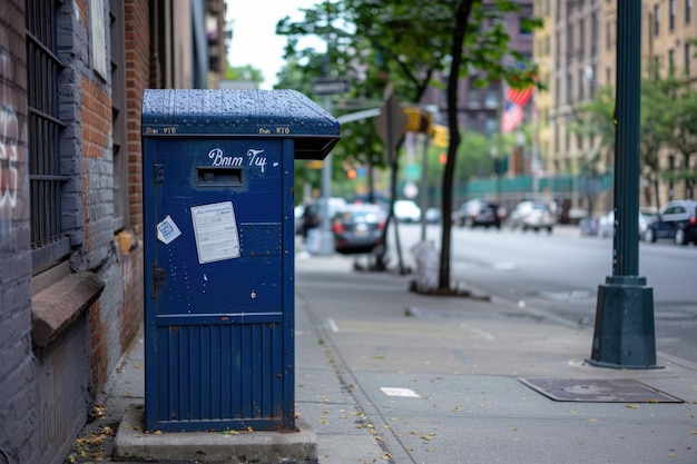 Photo usps collection box in long island city nyc