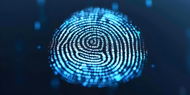 Utilizing Computer Technology to Scan and Analyze Digital Fingerprints for Identification and Security Measures Concept Biometric Authentication Digital Security Fingerprint Recognition