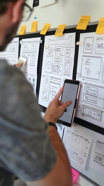 UXUI Designer Prototyping a Mobile Application