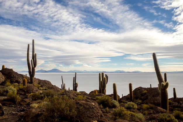 Uyuni salt marsh in Bolivia beautiful views sunsets and sunrises