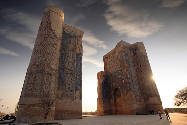 Uzbekistan Shahrisabz. The gigantic portal of Ak-Saray - the White Palace