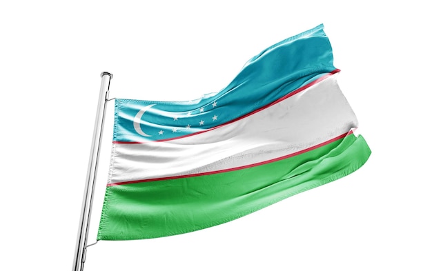 Uzbekistan waving flag images high resolution