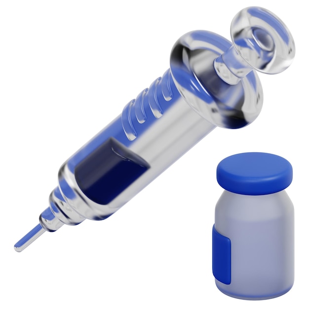 vaccine 3d render icon illustration